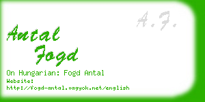 antal fogd business card